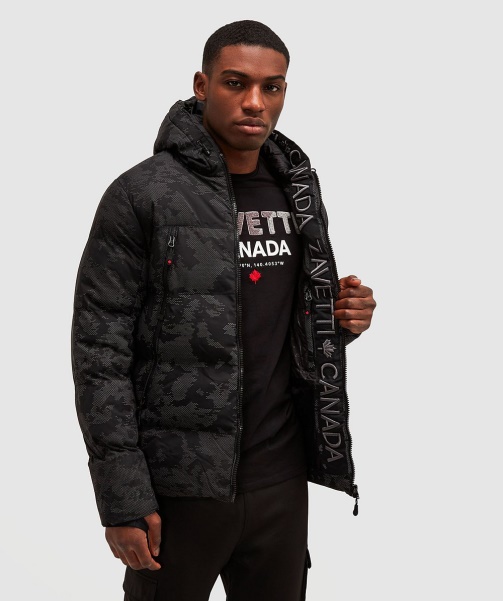 Alessandro Zavetti - Jet Black Malvini 2.0 Reflective Puffer Jacket
