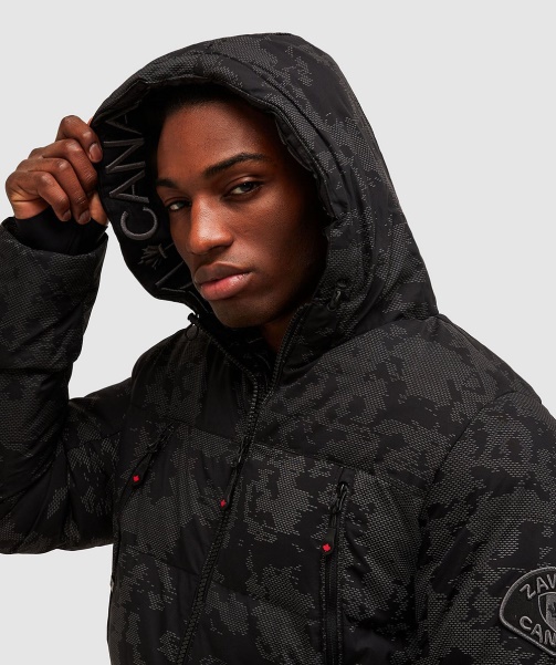 Alessandro Zavetti - Jet Black Malvini 2.0 Reflective Puffer Jacket