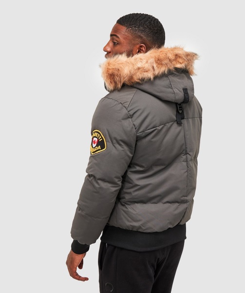 Alessandro Zavetti - Aylmer Puffer Fur Hooded Bomber Jacket Asphalt