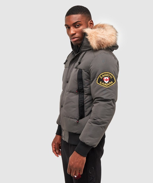 Alessandro Zavetti - Aylmer Puffer Fur Hooded Bomber Jacket Asphalt