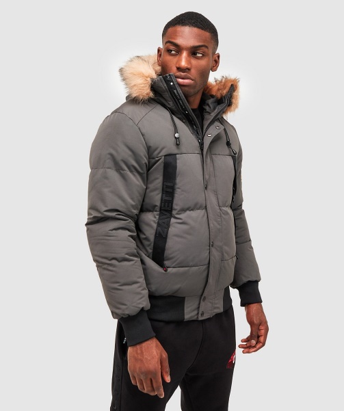 Alessandro Zavetti - Aylmer Puffer Fur Hooded Bomber Jacket Asphalt