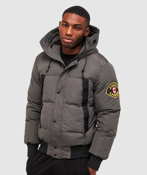 Alessandro Zavetti - Aylmer Puffer Fur Hooded Bomber Jacket Asphalt