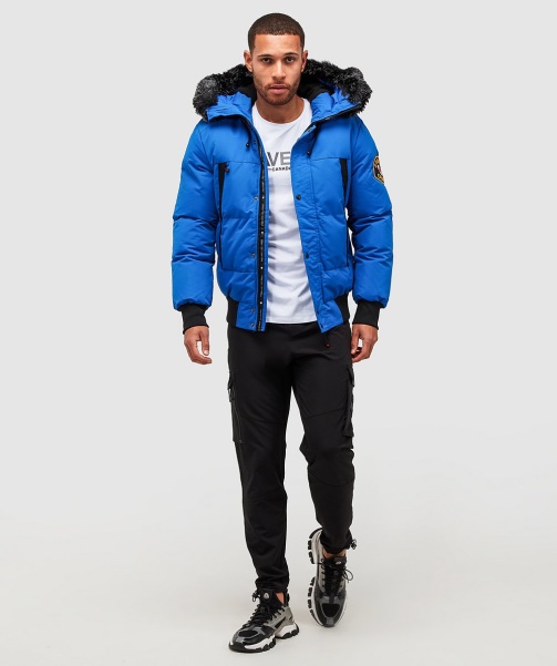 Alessandro Zavetti - Aylmer Puffer Fur Hooded Bomber Jacket Asphalt