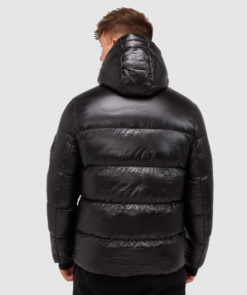 Black Malvini 2.0 Shiny Puffer Jacket - Alessandro Zavetti