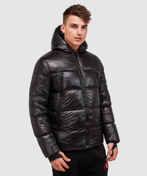 Black Malvini 2.0 Shiny Puffer Jacket - Alessandro Zavetti