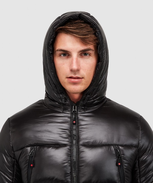 Black Malvini 2.0 Shiny Puffer Jacket - Alessandro Zavetti