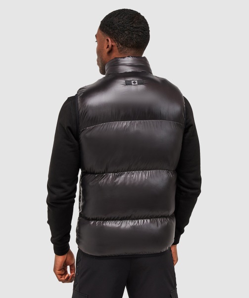 Malvini 2.0 Shiny Puffer Gilet Jet Black - Alessandro Zavetti