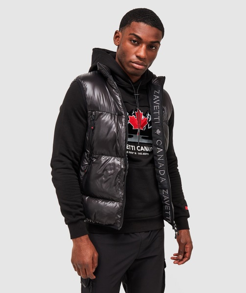 Malvini 2.0 Shiny Puffer Gilet Jet Black - Alessandro Zavetti