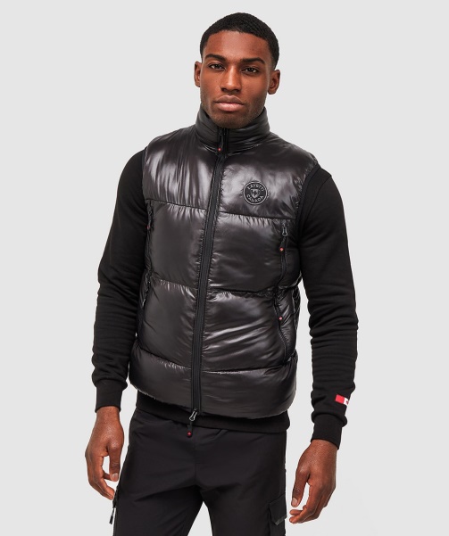 Malvini 2.0 Shiny Puffer Gilet Jet Black - Alessandro Zavetti
