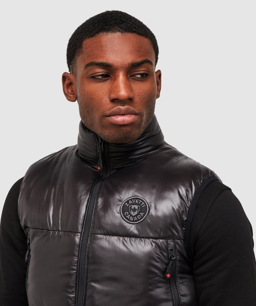Malvini 2.0 Shiny Puffer Gilet Jet Black - Alessandro Zavetti