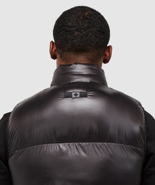 Malvini 2.0 Shiny Puffer Gilet Jet Black - Alessandro Zavetti