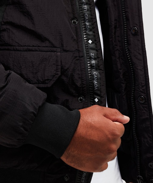 Black Carrick Puffer Bomber Jacket - Alessandro Zavetti