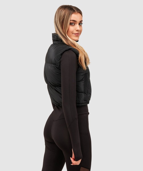 Black Womens Bellucci 2.0 Cropped Gilet - Alessandro Zavetti