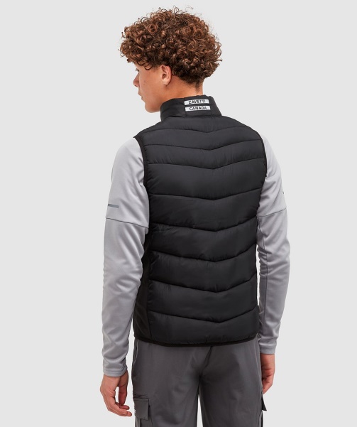 Black Junior Meslin Puffer Gilet - Alessandro Zavetti