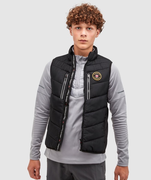 Black Junior Meslin Puffer Gilet - Alessandro Zavetti
