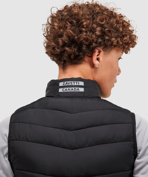 Black Junior Meslin Puffer Gilet - Alessandro Zavetti